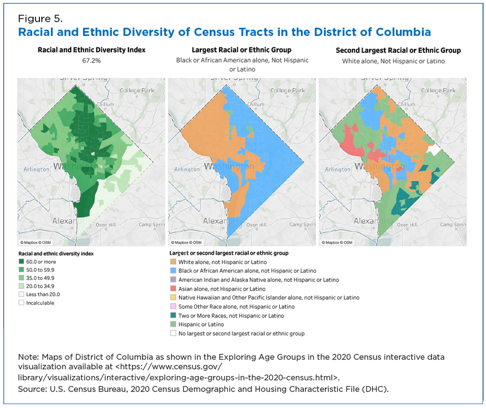 Figure 5. Racial and Ethnic Diversity of Census Tracts in the District of Columbia