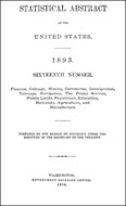 Statistical Abstract of the United States: 1893