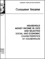 Household Money Income in 1972 and Selected Social and Economic Characteristics of Households