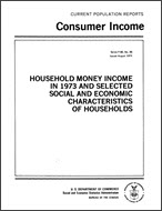Household Money Income in 1973 and Selected Social and Economic Characteristics of Households