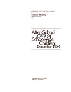 After-School Care of School-Age Children: December 1984