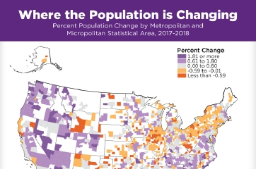 Map: Where the population is changing.