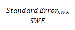 Standard Error SWE over SWE