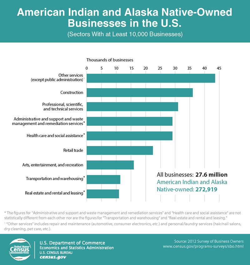 American Indian and Alaska Native-Owned Businesses in the U.S.