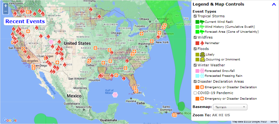 OnTheMap for Emergency Management (as of 10/4/2023) 