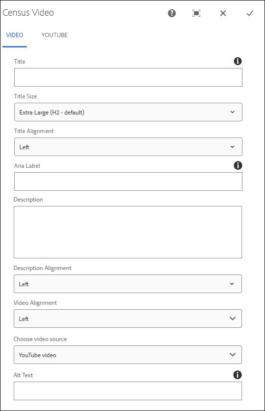 Census Video - Video Details Tab