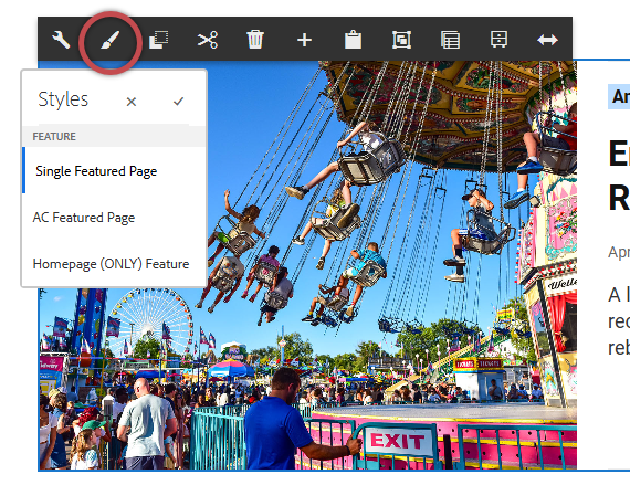 Headline Feature Styles