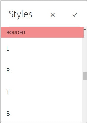 Layout Container Style: Border