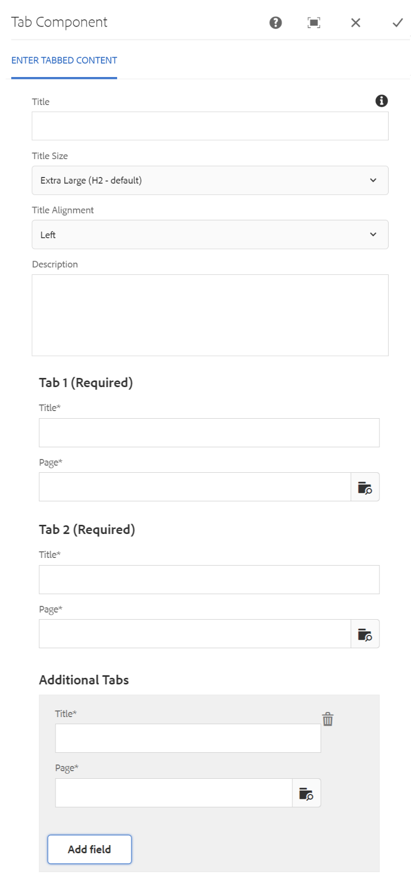 Manual Tab: Dialog Box
