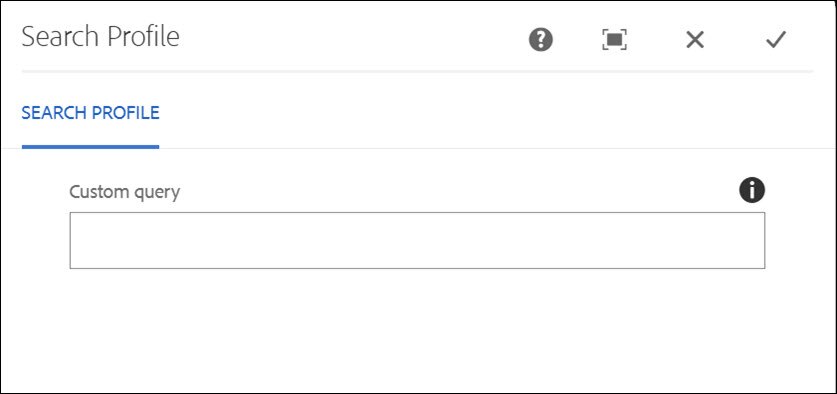 Search Component - Search Profile Settings