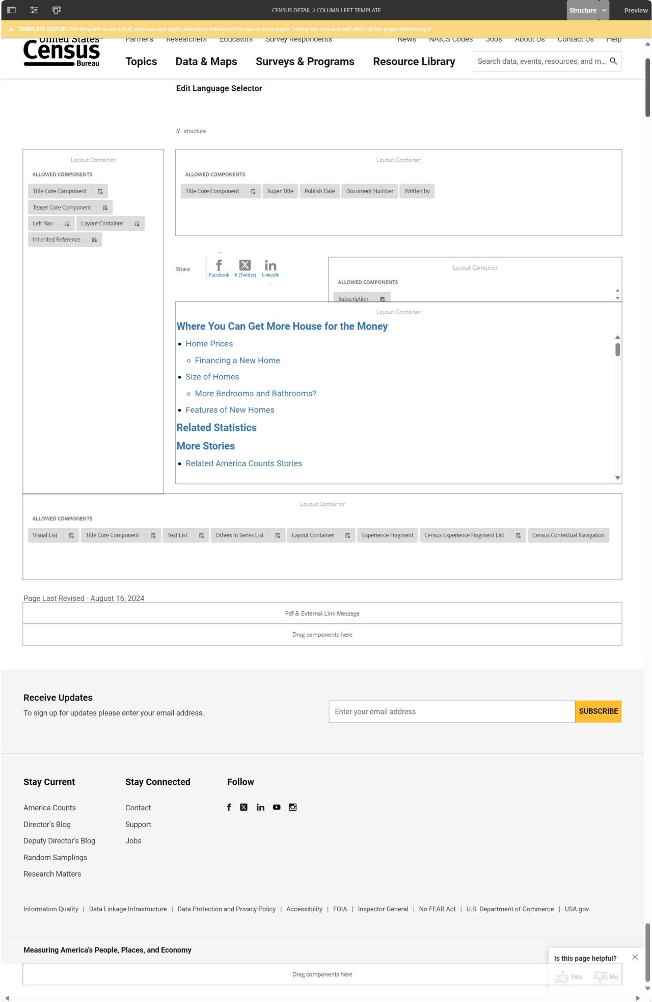 Table of Contents 2 Column Left Template