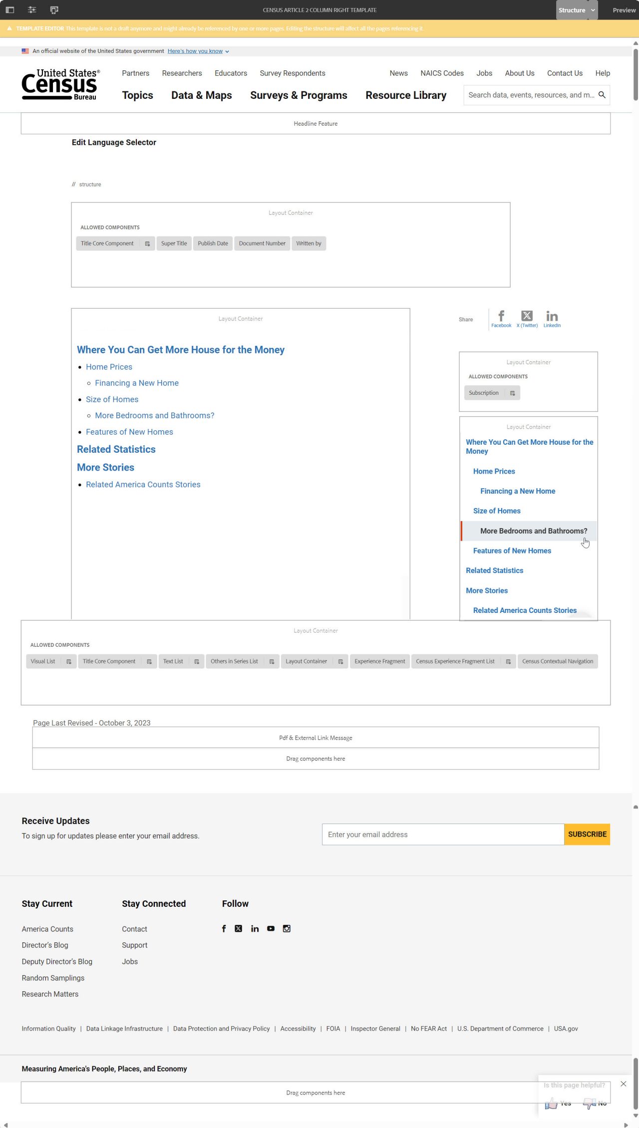 Table of Contents 2 Column Right Template