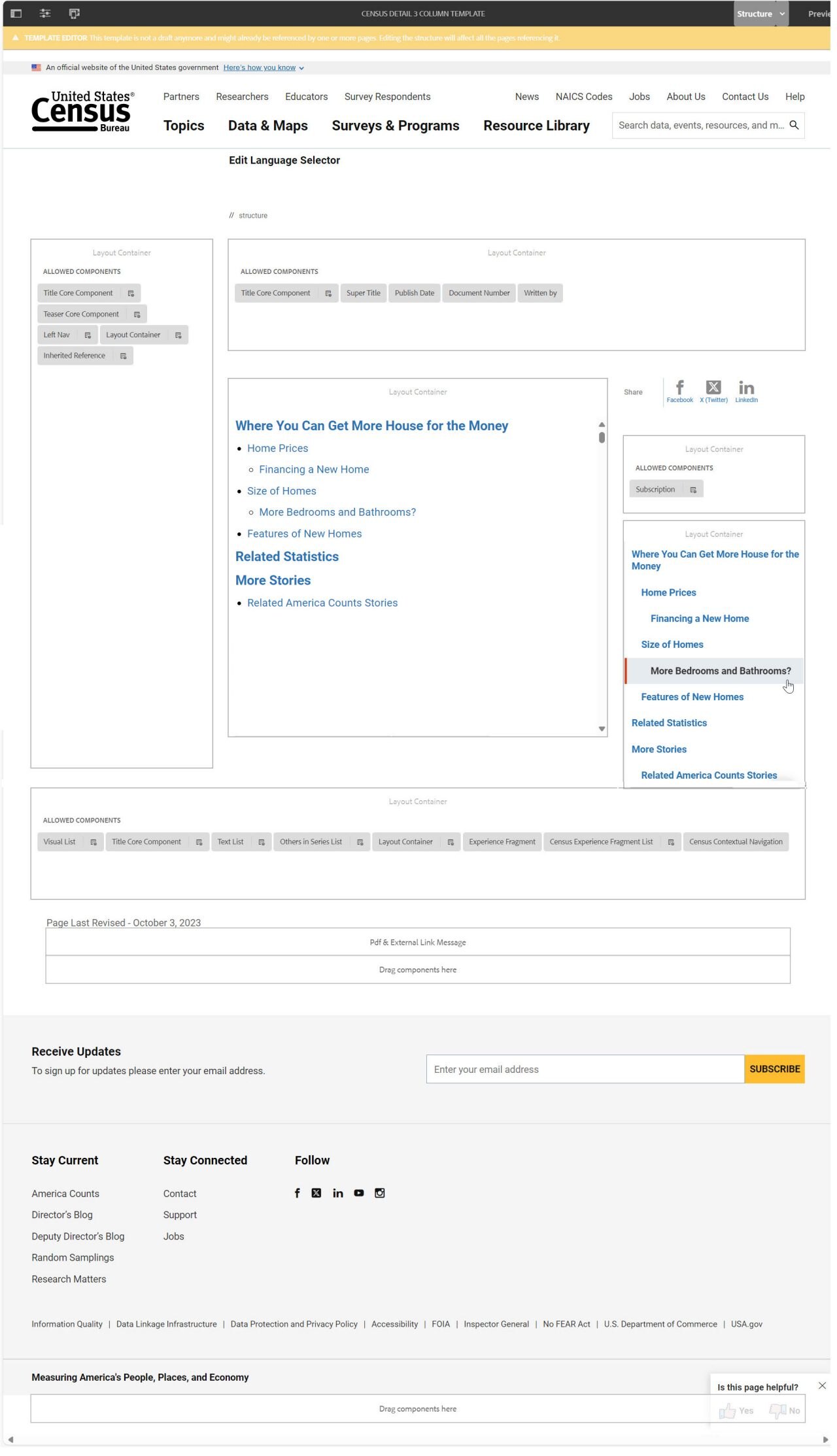 Table of Contents 3 Column Template