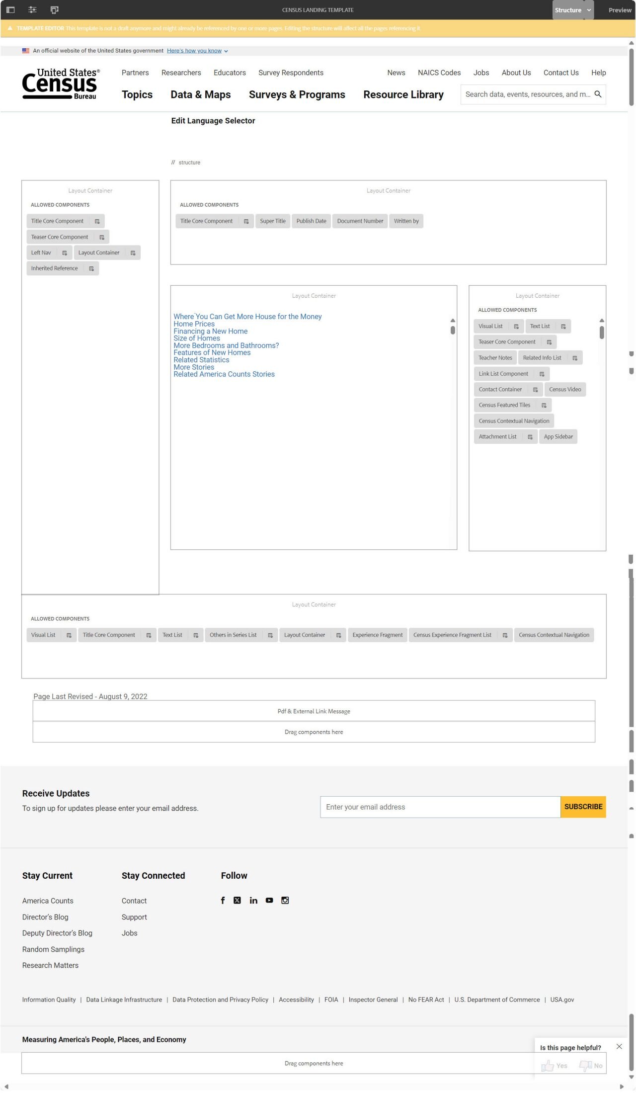 Table of Contents Landing Page Template