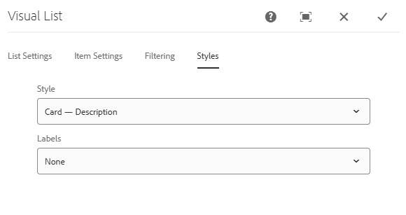Visual List Styles