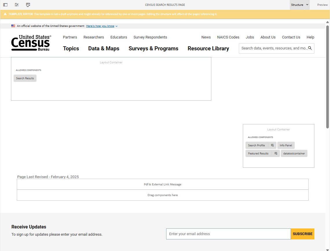 Search Results Page Template Image