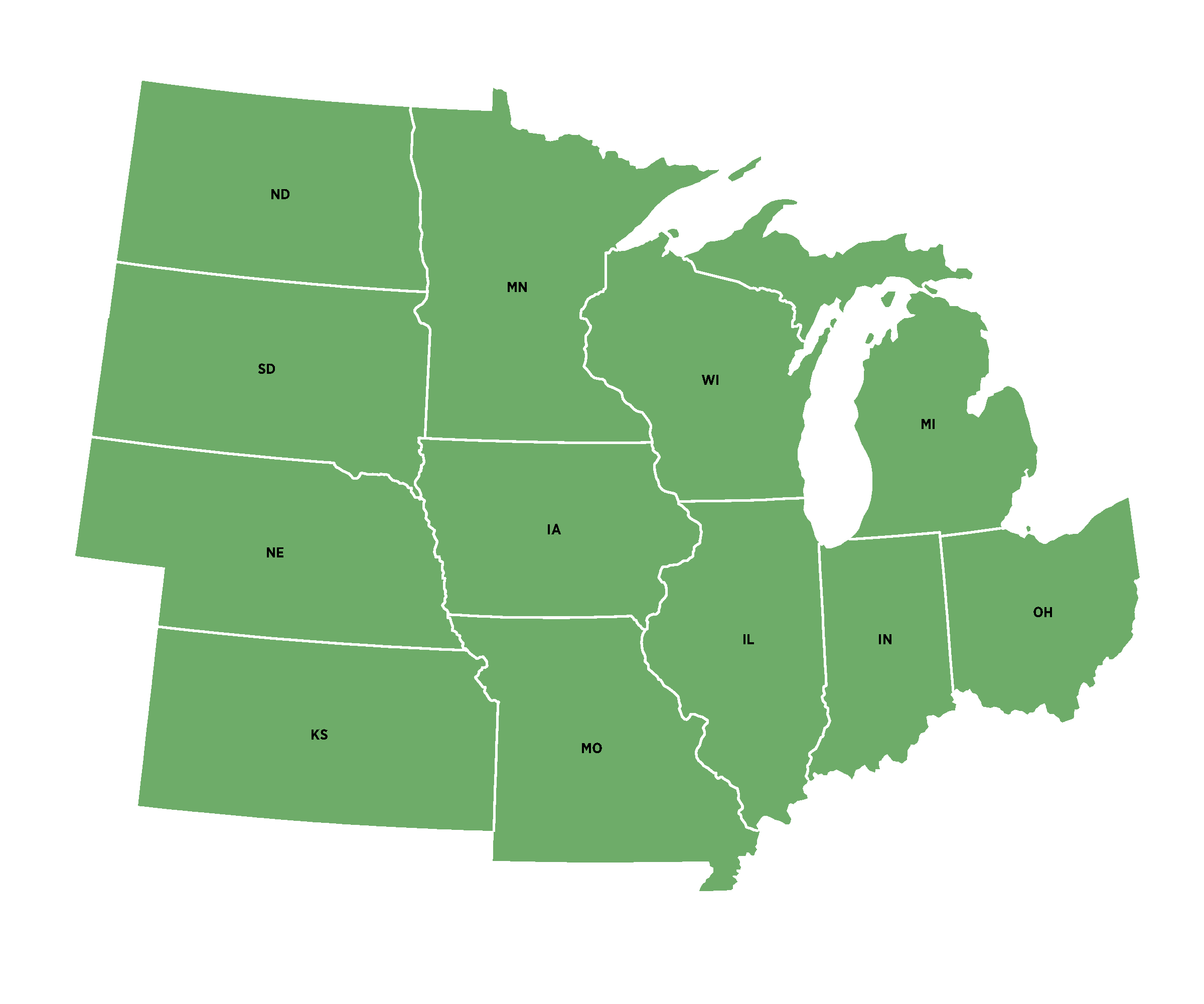 Midwest Region Map