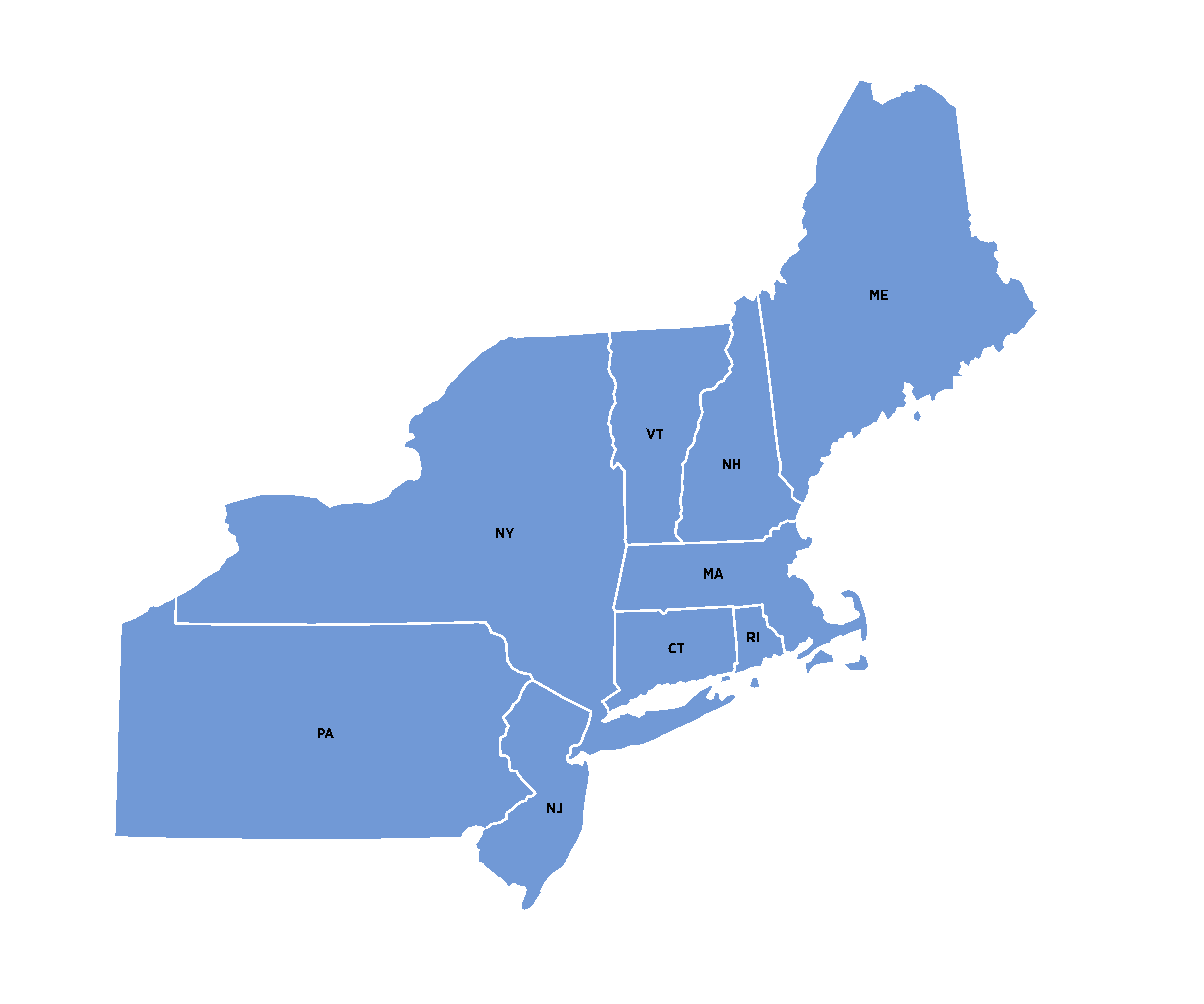 Northeast Region Map