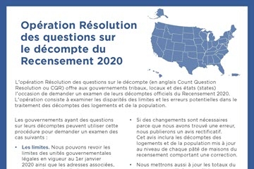 Opération Résolution des questions sur le décompte du Recensement 2020