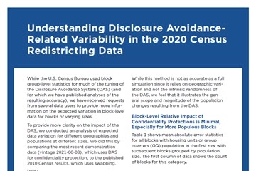 Understanding Disclosure Avoidance Related Variability in the 2020 Census Redistricting Data