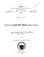 Eleventh Census - Volume 10. Report on Indians in the US (except AK)