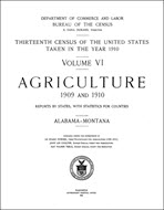 1910 Census Volume 6 Agriculture Reports By States Alabama Montana