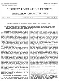 Internal Migration in the United States: April 1940 to April 1947