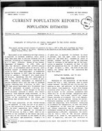 Forecasts of Population and School Enrollment in the United States: 1948 to 1960