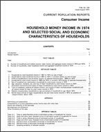 Household Money Income in 1974 and Selected Social and Economic Characteristics of Households