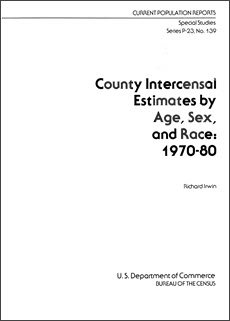 County Intercensal Estimates by Age, Sex, and Race: 1970-80