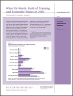 What It's Worth: Field of Training and Economic Status in 2001