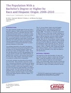 The Population With a Bachelor's Degree of Higher by Race and Hispanic Origin: 2006-2010