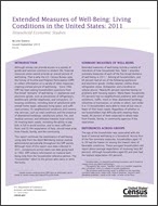 Extended Measures of Well-Being: Living Conditions in the United States: 2011