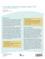 Government Organization Summary Report: 2012
