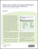 Modes Less Traveled—Bicycling and Walking to Work in the United States: 2008-2012
