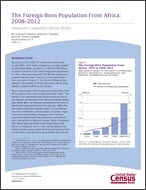 The Foreign-Born Population From Africa: 2008-2012