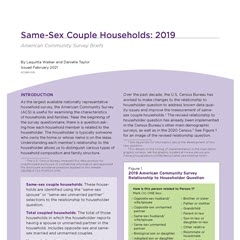 Same-Sex Couple Households: 2019