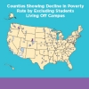 Counties Showing Decline in Poverty Rate by Excluding Students Living Off Campus