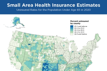 Small Area Health Insurance Estimates: Uninsured Rates for the Population Under Age 65 in 2020