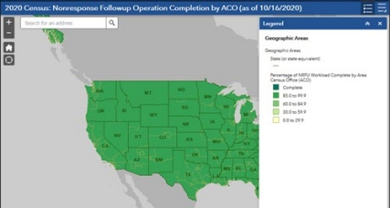 2020 Census: Nonresponse Followup Completion Rates