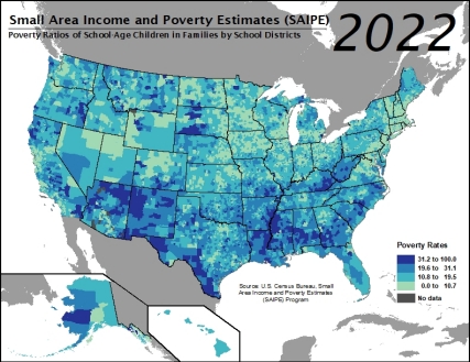Poverty Ratios of School-Age Children in Families by School District: 2007