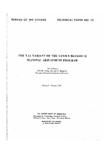 The X-11 Variant of the Census Method II Seasonal Adjustment Program (Technical Paper 15)