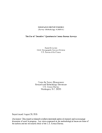 The Use of "Sensitive" Questions in Census Bureau Surveys