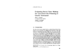 Evaluating Survey Data: Making the Transition from Pretesting to Quality Assessment