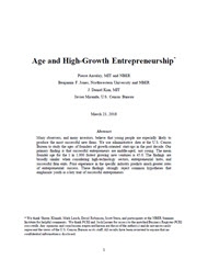 Age and High-Growth Entrepreneurship