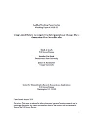 Using Linked Data to Investigate True Intergenerational Change: Three Generations Over Seven Decades​