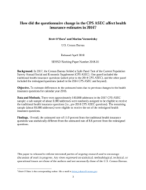  How did the questionnaire change in the CPS ASEC affect health insurance estimates in 2016?