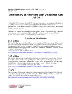 FFF: Anniversary of American With Disabilities Act: July 26