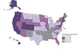 The Digital Divide - Percentage of Households With Broadband Internet Subscription by State