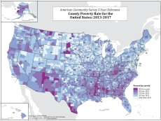 County Poverty Rate for the United States: 2013-2017